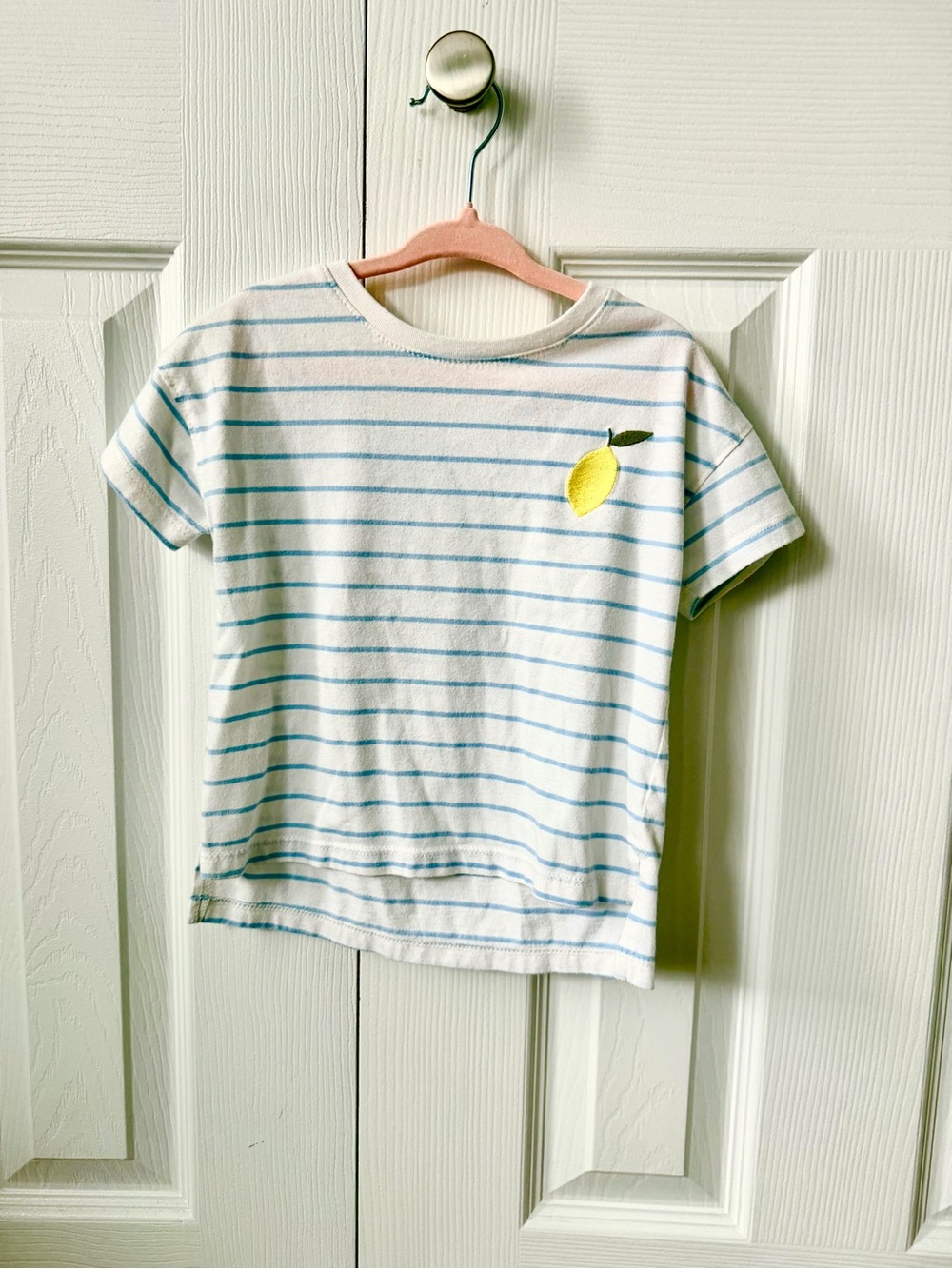 🍭6/$30 Cat & Jack Girls Striped Lemon T-Shirt Size 4T